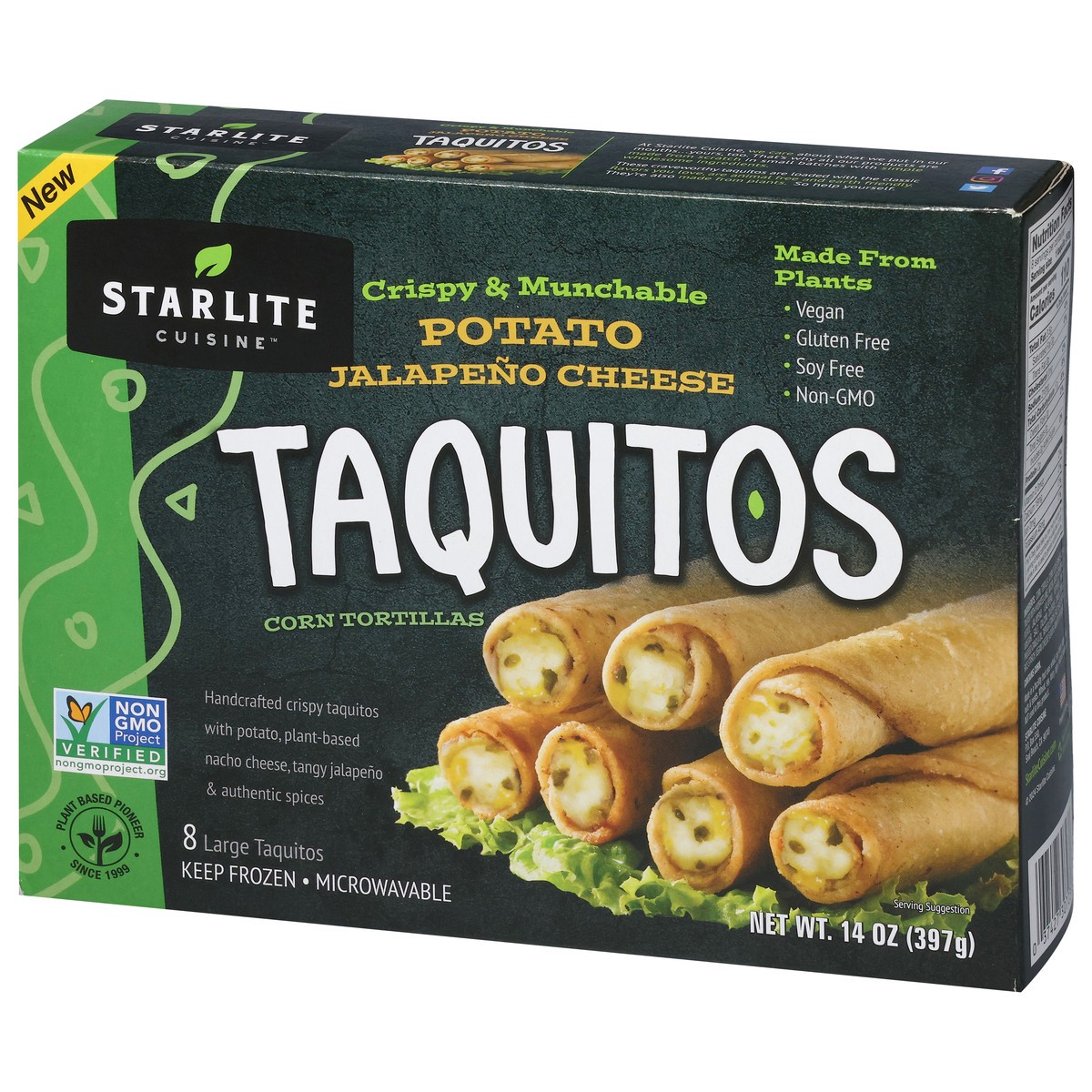 slide 2 of 18, Starlite Cuisine Potato Jalapeno Cheese Large Taquitos 8 Each, 8 ct