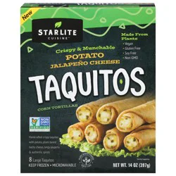 Starlite Cuisine Potato Jalapeno Cheese Large Taquitos 8 Each