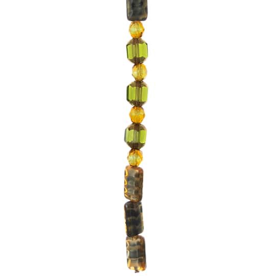 slide 1 of 3, Autumn Green Czech Glass Bead Mix, 11mm By Bead Landing, 11mm
