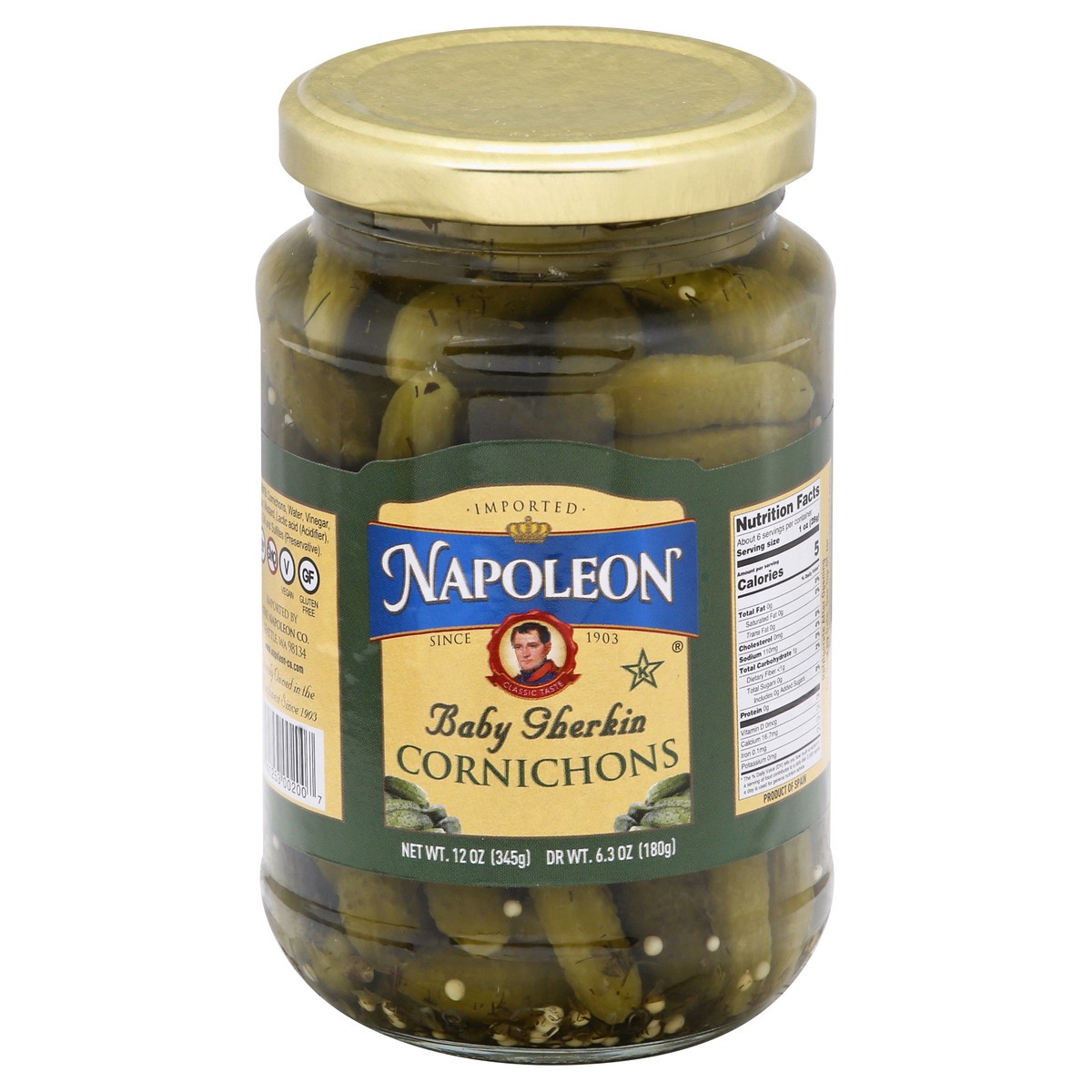 slide 6 of 12, Napoleon Baby Gherkin Cornichons - 12 oz, 12 oz