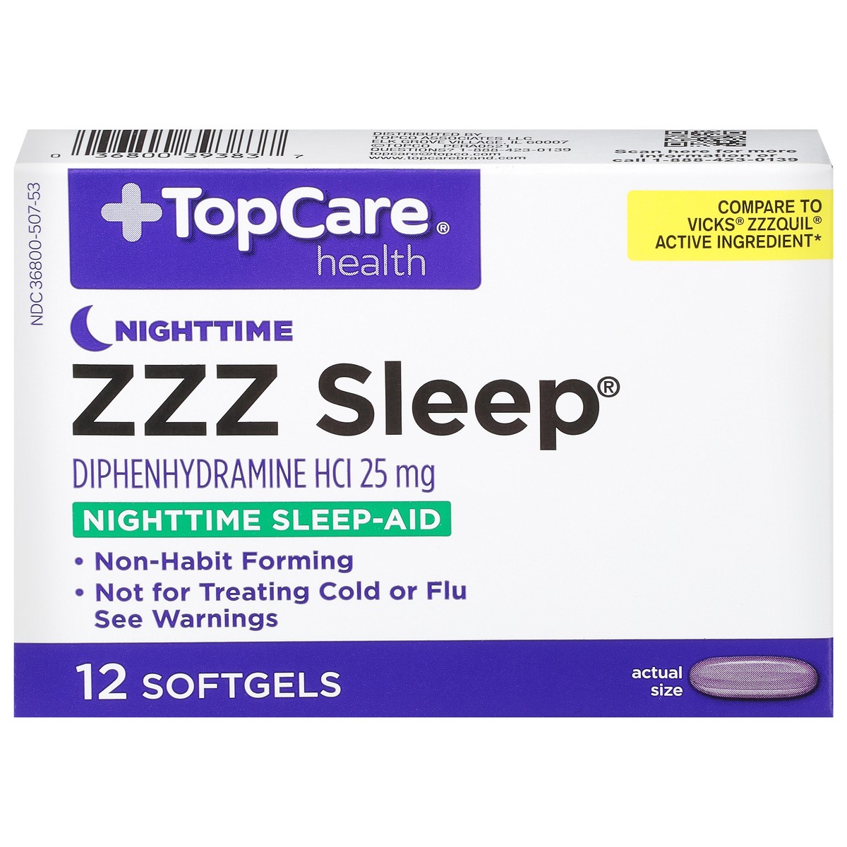 slide 10 of 15, Topcare Zzz Sleep Softgels, Nighttime Sleep Aid, 12 ct