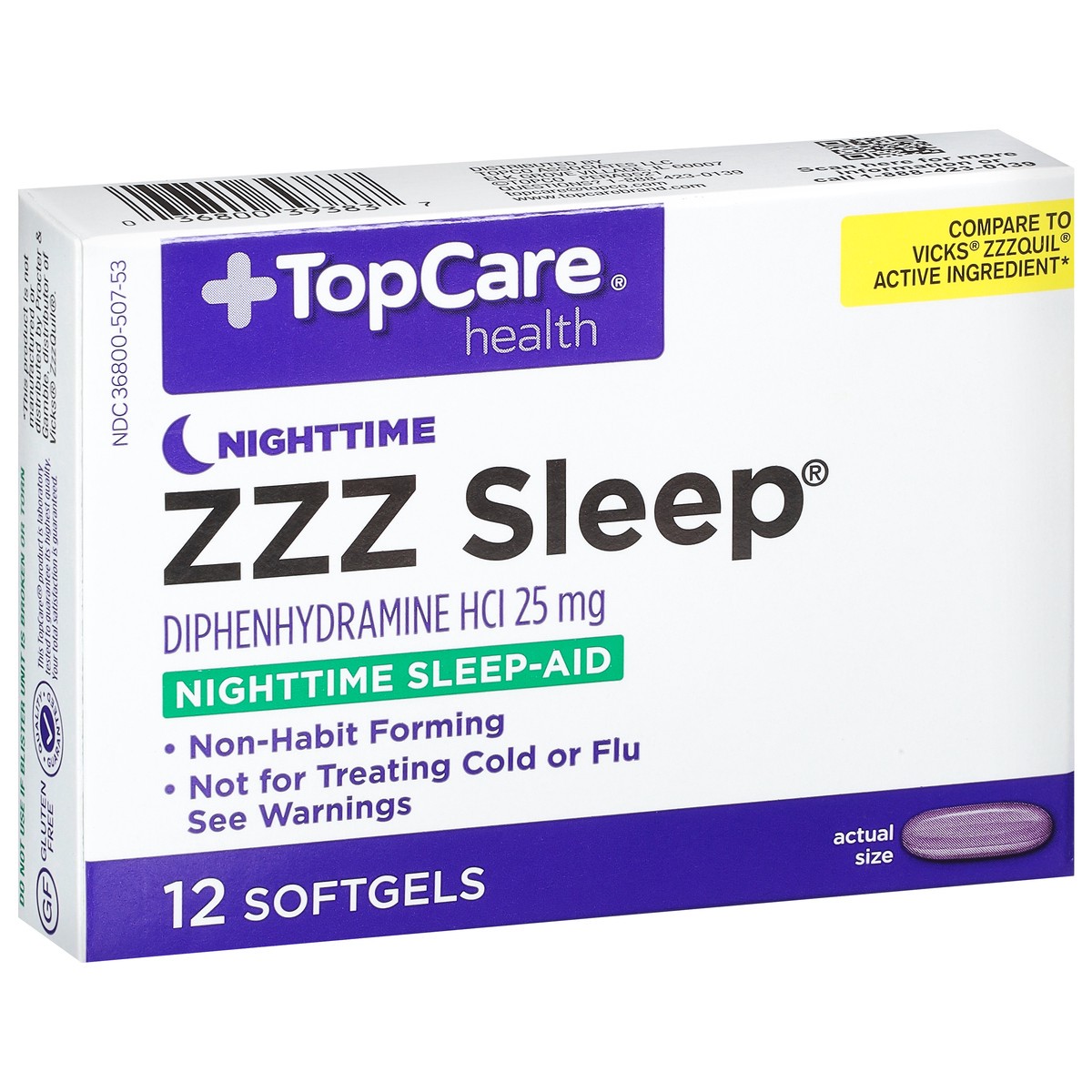 slide 13 of 15, Topcare Zzz Sleep Softgels, Nighttime Sleep Aid, 12 ct