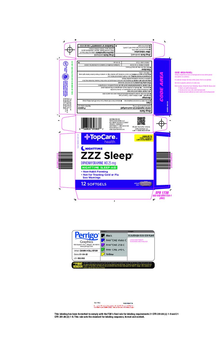 slide 15 of 15, Topcare Zzz Sleep Softgels, Nighttime Sleep Aid, 12 ct