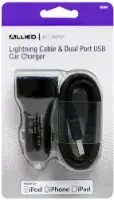 Allied Lightning Cable And Dual Port Usb Car Charger