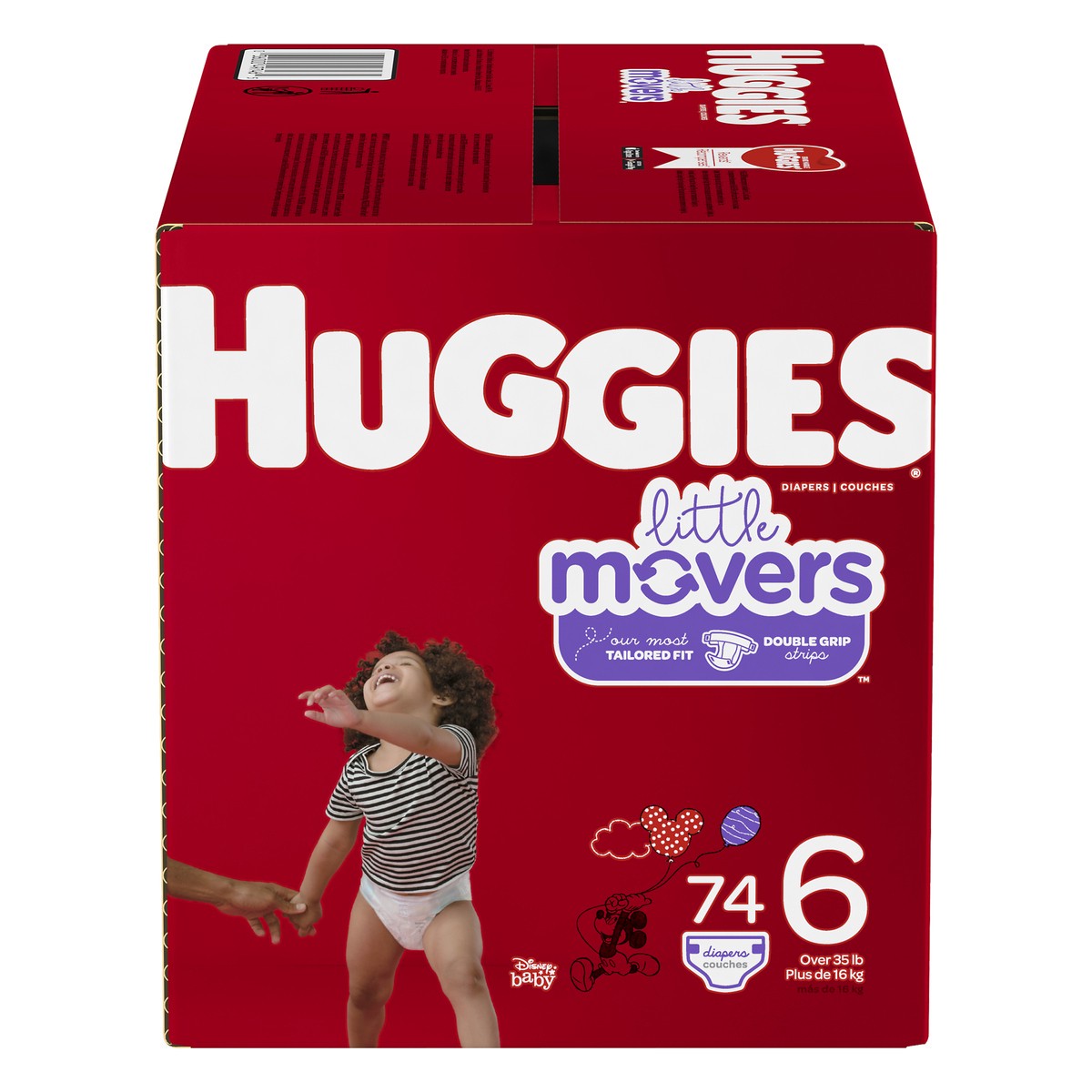 slide 1 of 10, Huggies Little Movers Size 6 (Over 35 lb 16 kg) Disney Baby Diapers 74 ea, 76 ct; Size 6