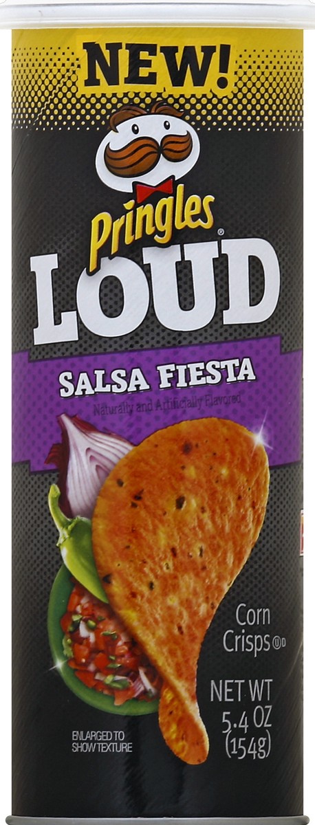 slide 5 of 6, Pringles Loud Salsa Fiesta Grain and Vegetable Crisps, 5.4 oz