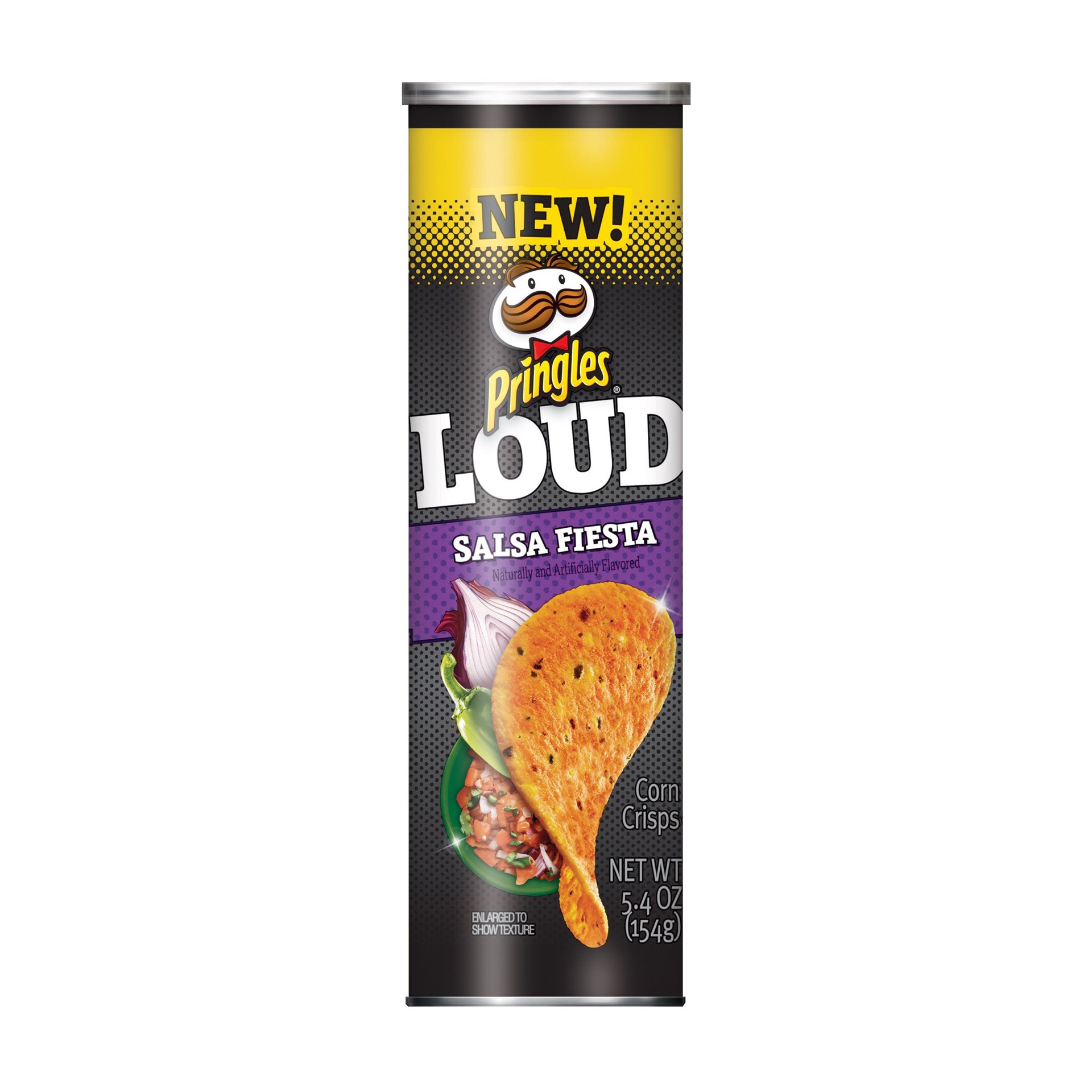slide 1 of 1, Pringles Loud Salsa Fiesta Grain and Vegetable Crisps, 5.4 oz