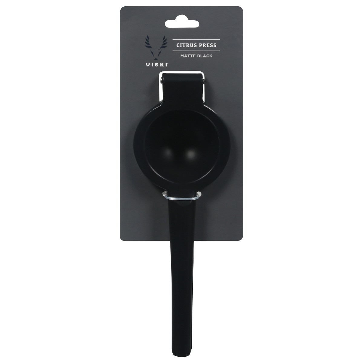 slide 1 of 5, Viski Black Citrus Press, Citrus Juicer, Lemon Squeezer for Cocktails, Bar Accessories, Matte Black Lime Juicer, Metal, Set of 1, 1 ct