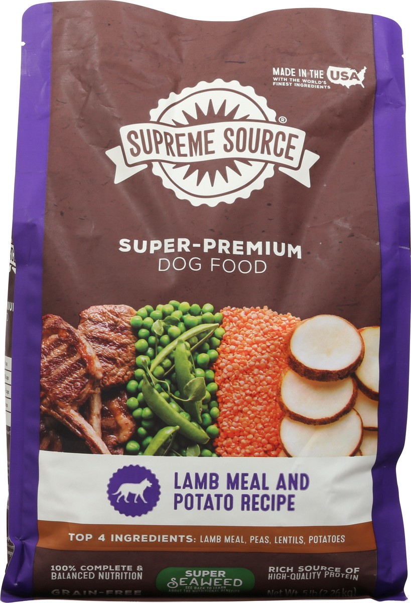 slide 2 of 14, Supreme Source Super-Premium Lamb Meal and Potato Recipe Dog Food 5 lb, 5 lb