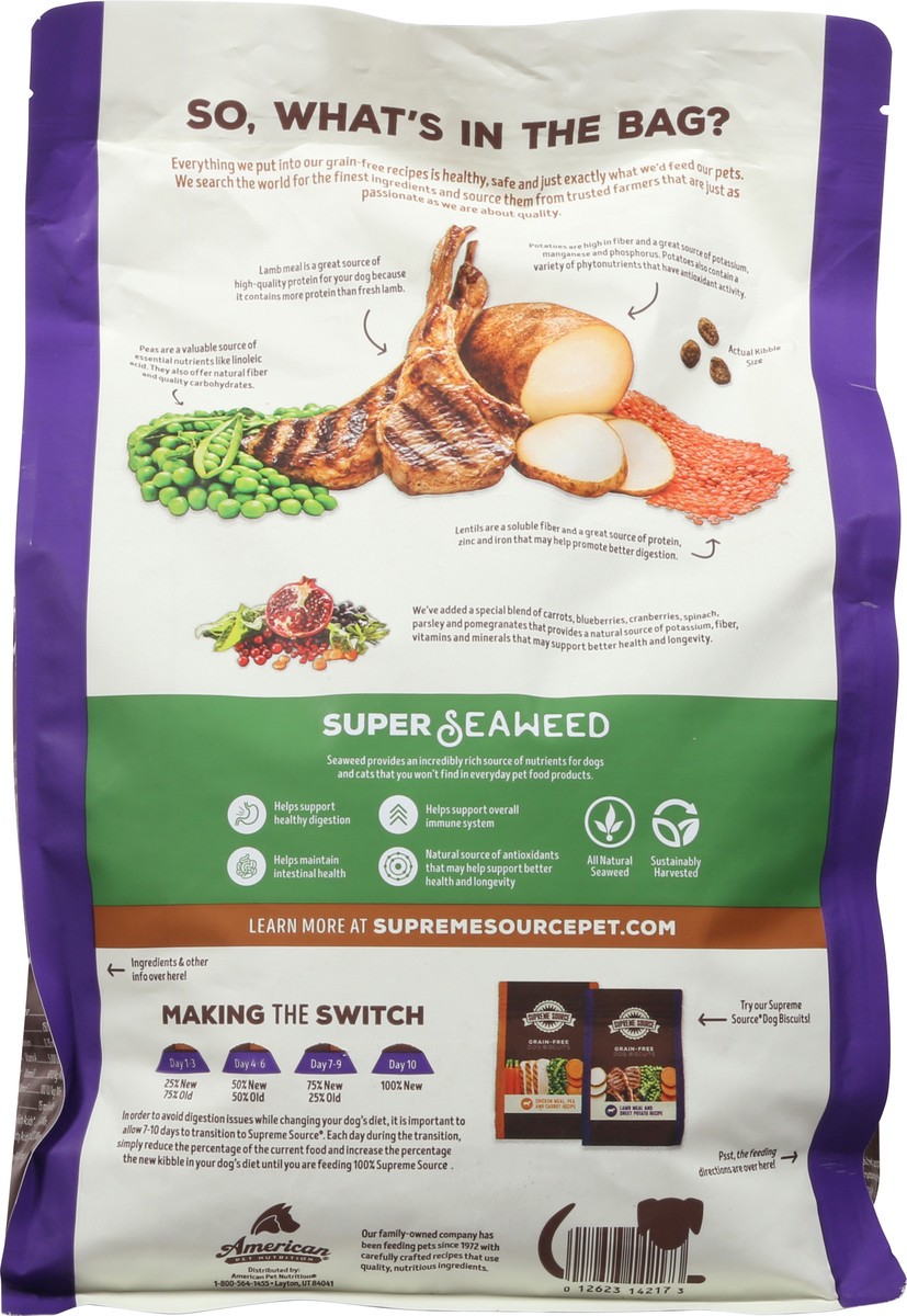 slide 5 of 14, Supreme Source Super-Premium Lamb Meal and Potato Recipe Dog Food 5 lb, 5 lb