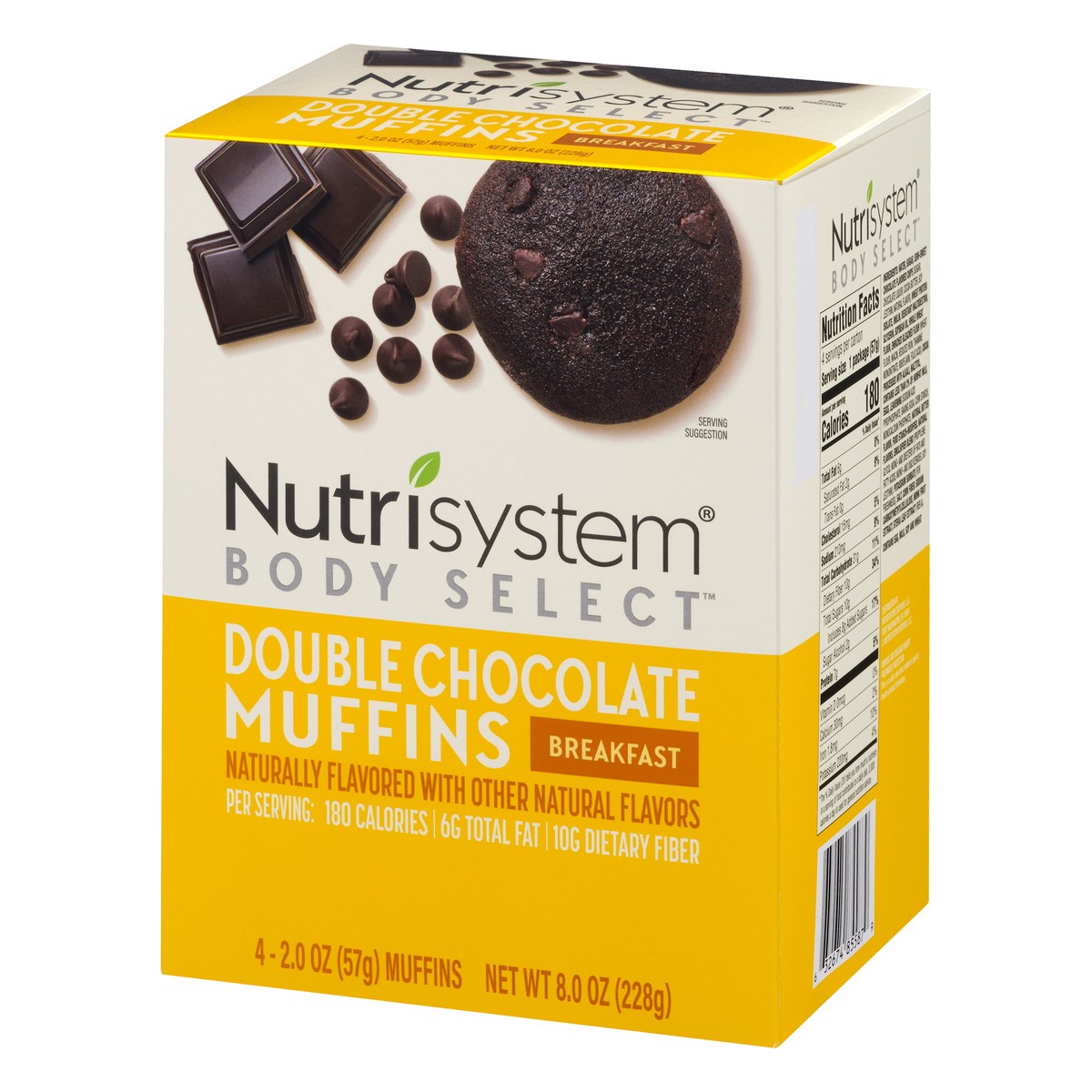 slide 2 of 12, Nutrisystem Body Select Breakfast Double Chocolate Muffins 4 ea, 4 ct