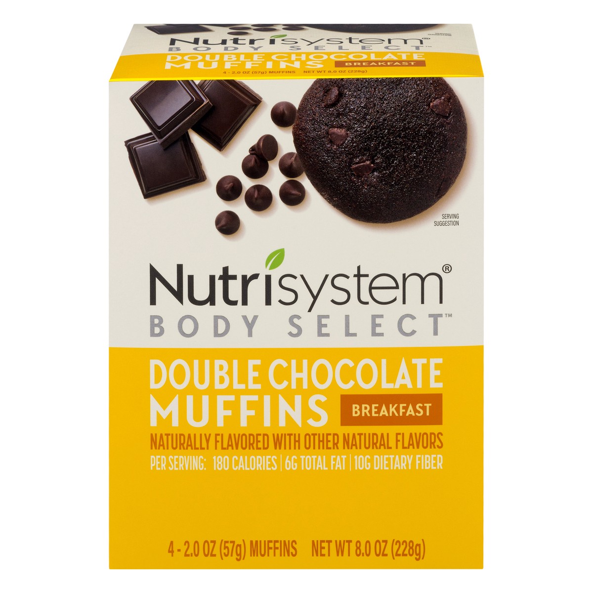 slide 1 of 12, Nutrisystem Body Select Breakfast Double Chocolate Muffins 4 ea, 4 ct