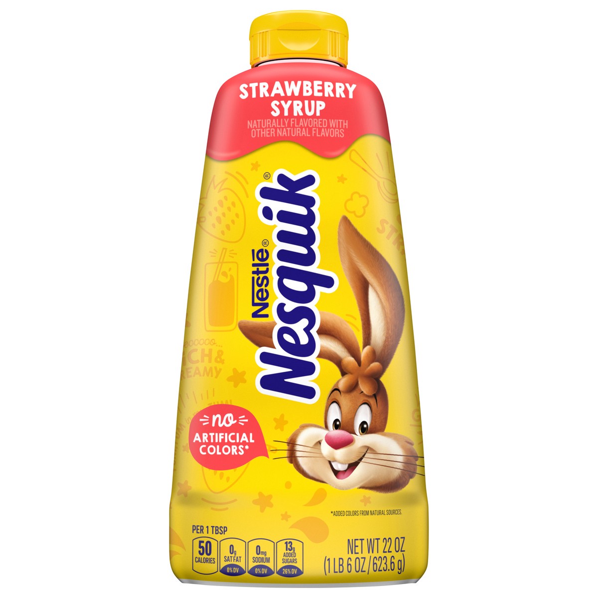 slide 1 of 7, Nesquik Strawberry Flavored Syrup, Strawberry Syrup for Milk or Ice Cream, 22 oz