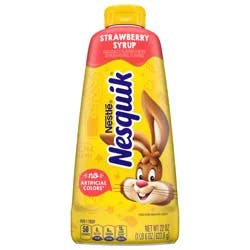 Nesquik Strawberry Flavored Syrup, Strawberry Syrup for Milk or Ice Cream