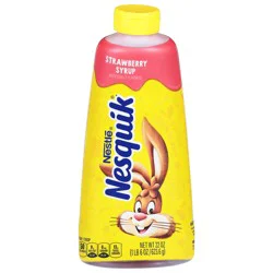 Nesquik Strawberry Flavored Syrup, Strawberry Syrup for Milk or Ice Cream