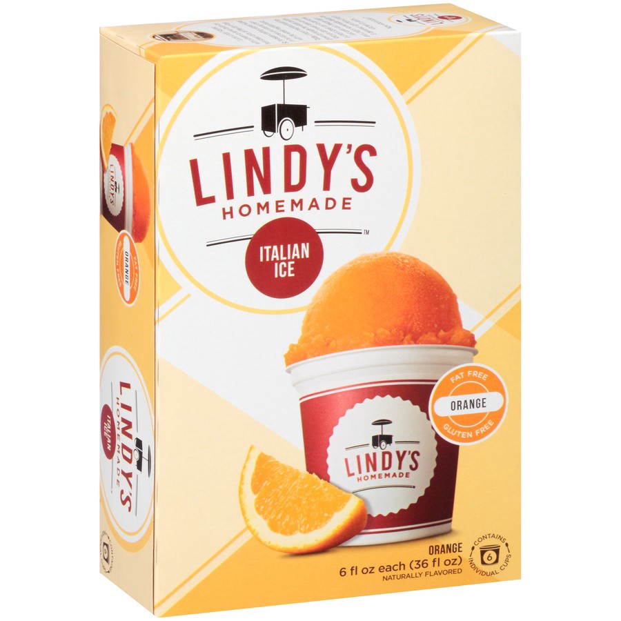 slide 2 of 8, Lindy's Homemade Orange Italian Ice 6 - 6 fl oz Cups, 6 ct