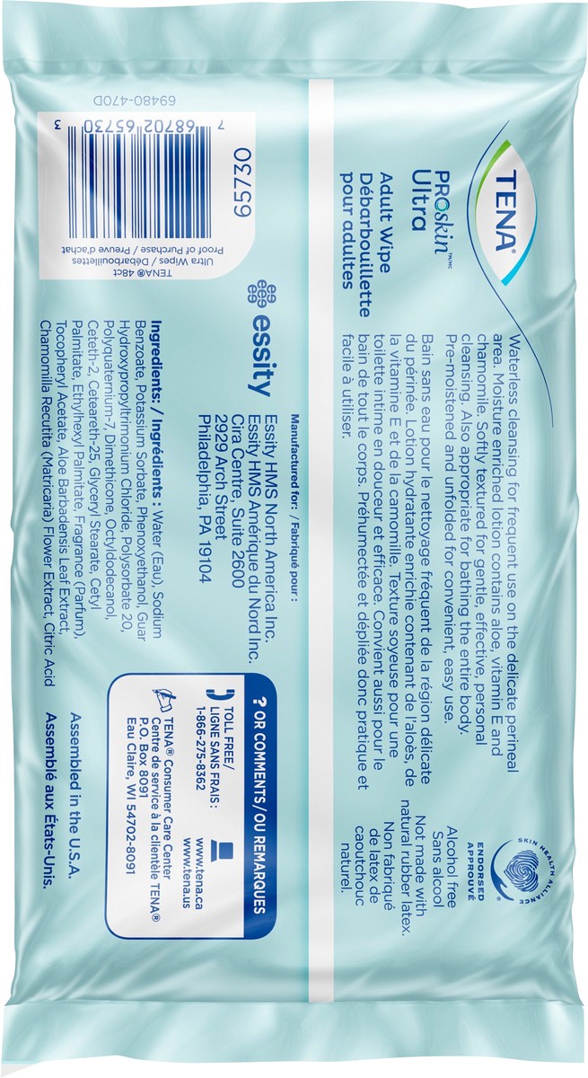 slide 2 of 3, TENA ProSkin Ultra Adult Wipes, 48 Count, 48 ct