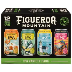 Figueroa Mountain IPA Beer Variety Pack 12 - 12 oz Cans