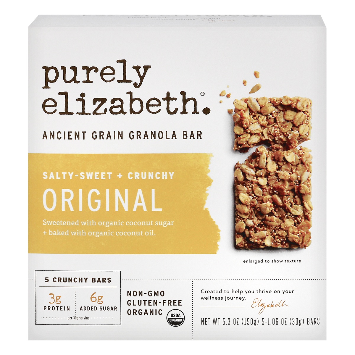 slide 1 of 1, Purely Elizabeth Orig Ancient Grain Granola Bar, 5.3 oz