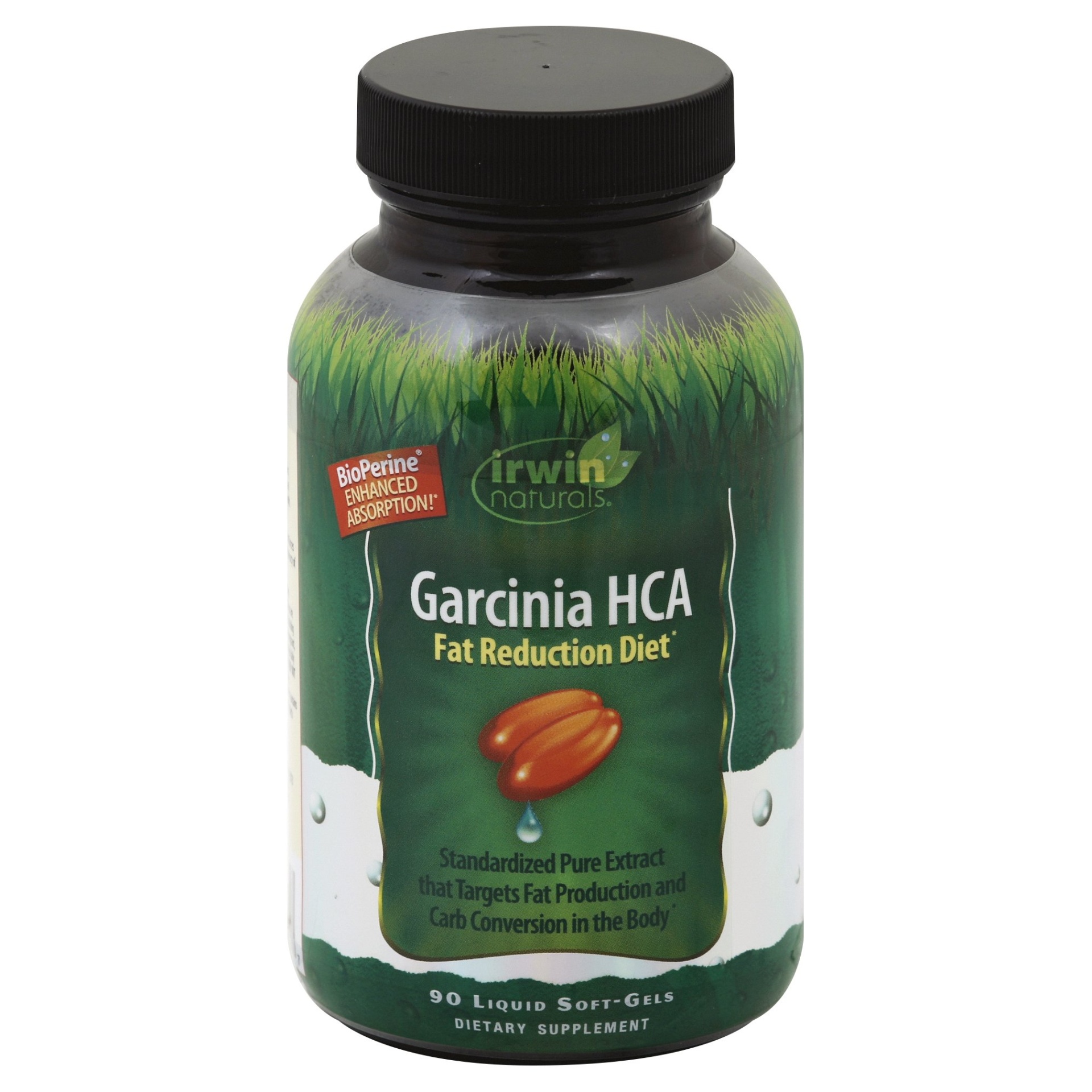 slide 1 of 1, Irwin Naturals Garcinia HCA Fat Reduction Diet Liquid Soft Gels, 90 ct