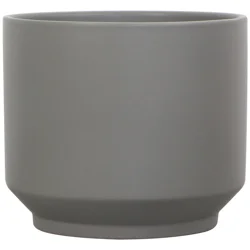 9in Kit Ceramic Planter, Dark Gray