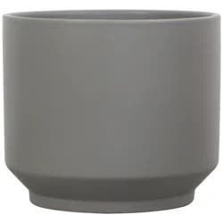 9in Kit Ceramic Planter, Dark Gray