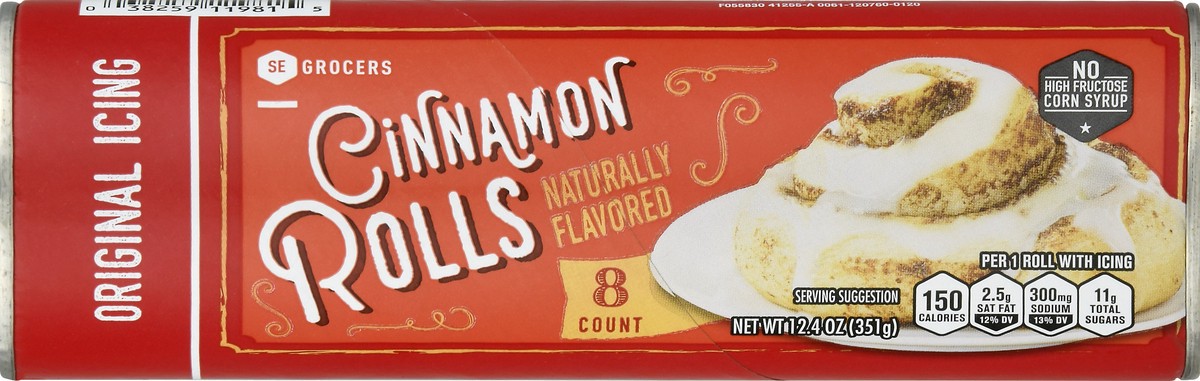 slide 1 of 12, SE Grocers Cinnamon Rolls Org, 8 ct