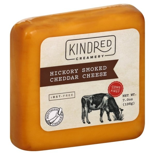 slide 1 of 1, Kindred Creamery Hickory Smoked Cheddar Cheese, 7 oz