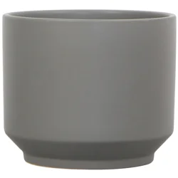 7 in Ceramic Planter, Dark Gray