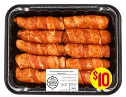 Bacon Wrapped BBQ Seasoned Chicken Grillers