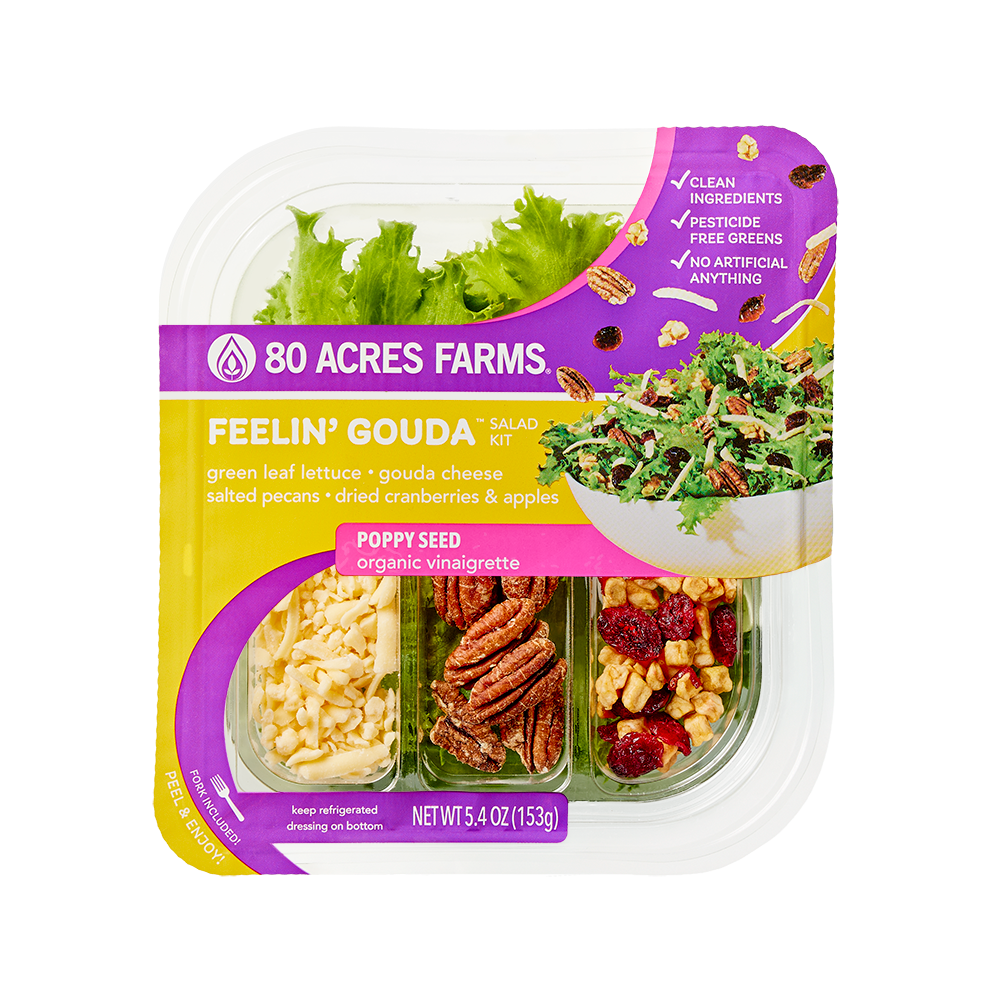 slide 1 of 3, 80 Acres Farms® Feelin' Gouda Salad Kit, 5.6 oz