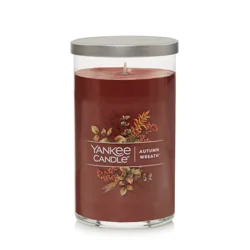 Yankee Candle Signature Collection Medium Pillar Autumn Wreath, 14.25 Oz.
