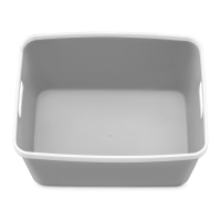 slide 4 of 13, Whitmor Two Tone Rectangle Tote Lg White/Gray, 1 ct