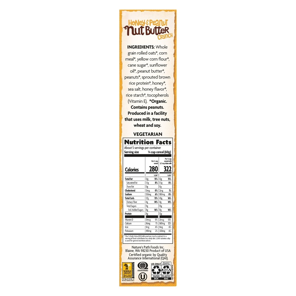 slide 4 of 4, Nature's Path Organic Honey Nut Butter Crunch Cereal, 10 oz