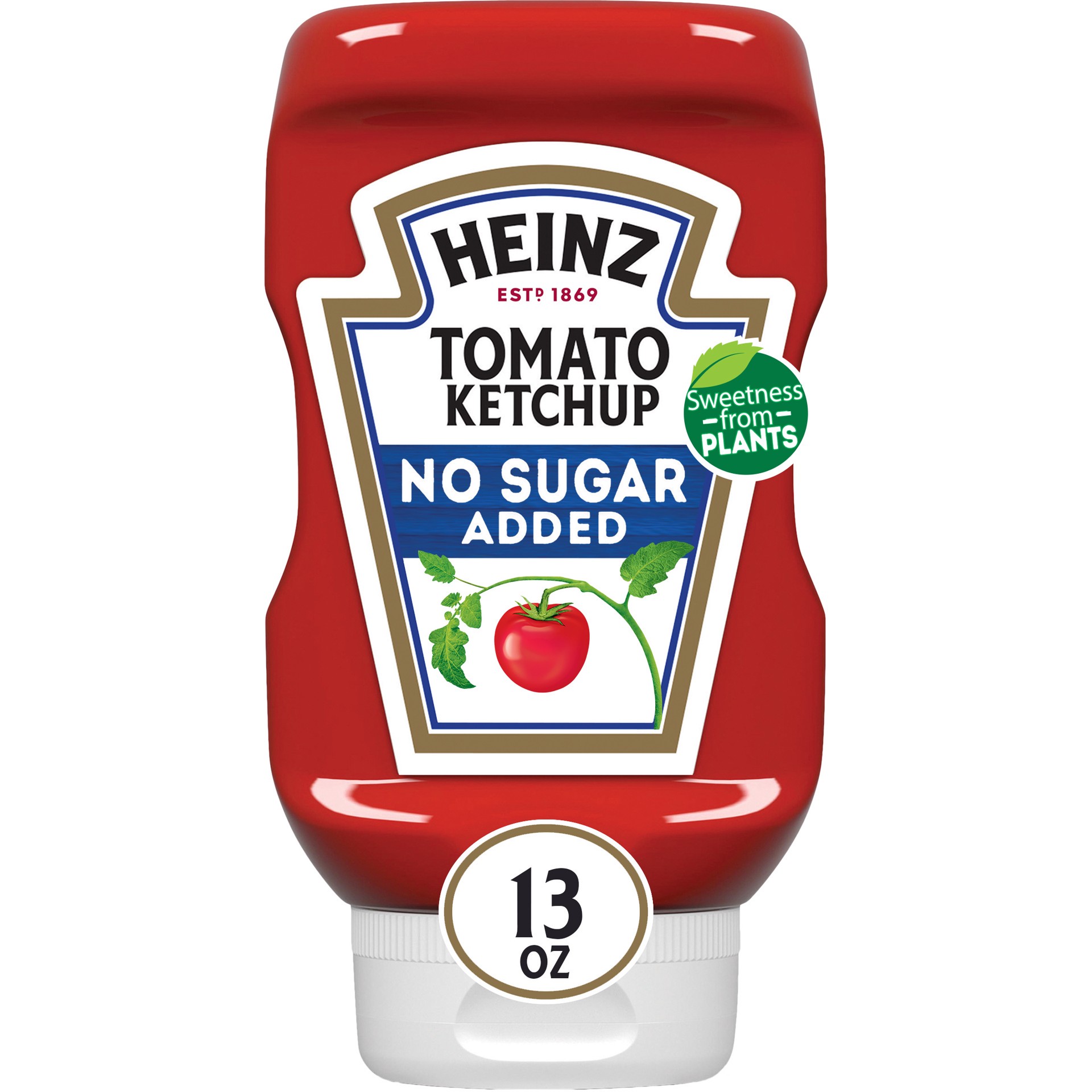 slide 1 of 9, Heinz Tomato Ketchup with No Sugar Added, 13 oz Bottle, 13 oz