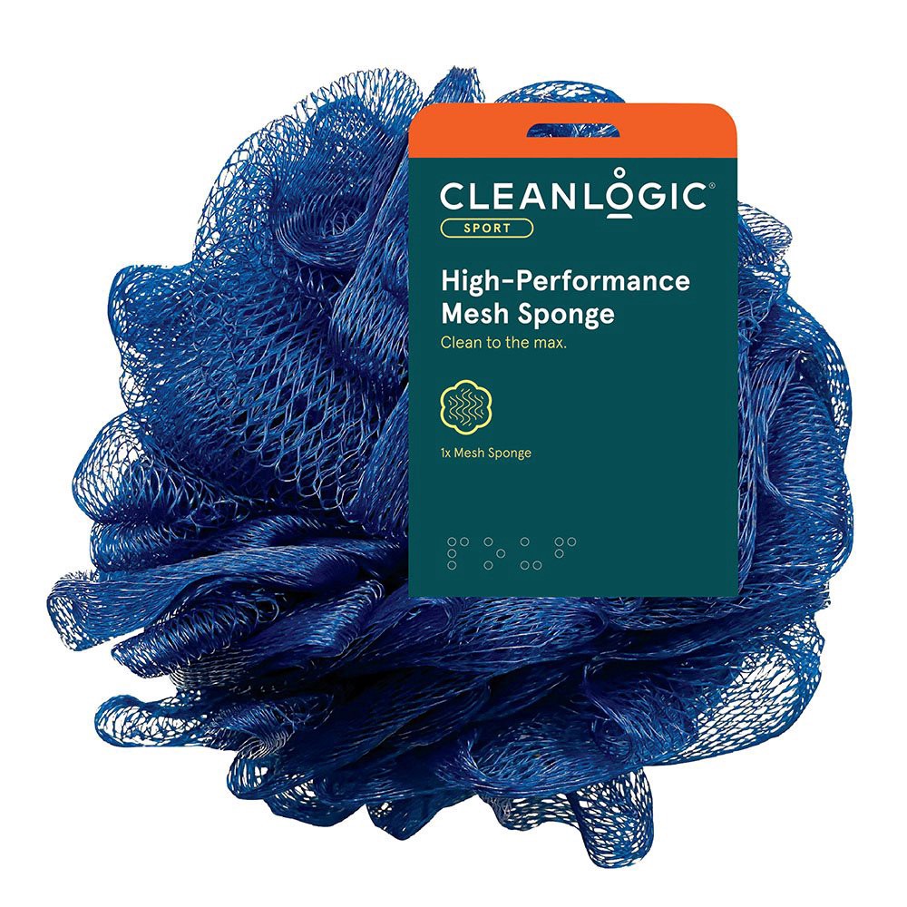 slide 1 of 1, cleanlogic High-Performance Sports Mesh Sponge 1 Each, 1 ct
