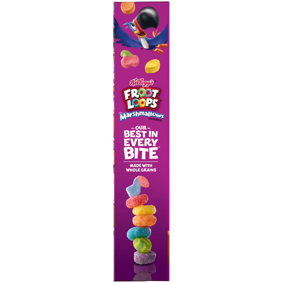 Fruit Loops with Fruity Shaped Marshmallows Breakfast Cereal Kellogg