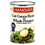 slide 1 of 1, Hanover Garden Fresh Blue Lake Cut Green Beans & Whole Potatoes in Ham Flavored Sauce, 39 oz