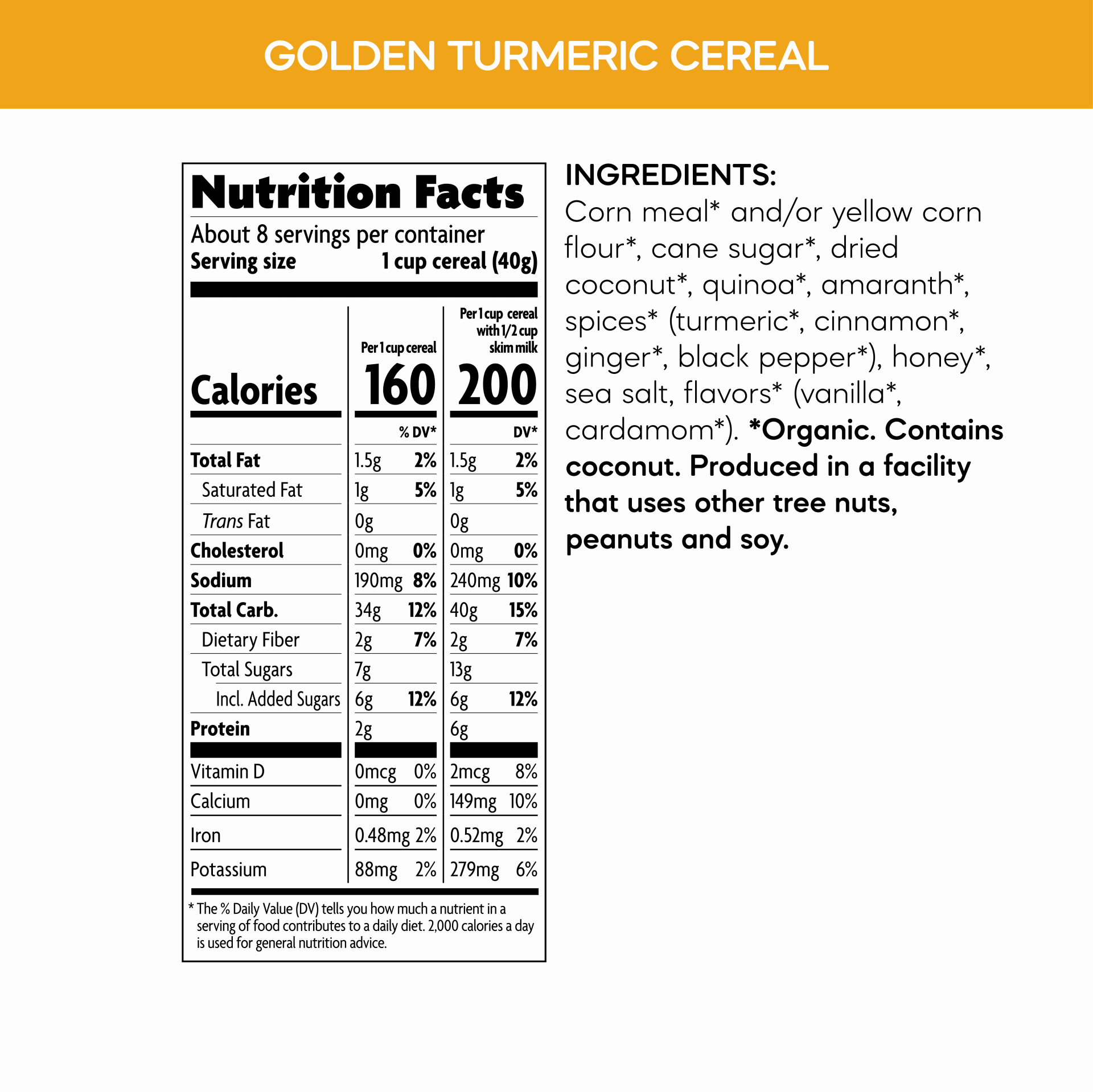 slide 6 of 6, Nature's Path Organic Turmeric Cereal, 10.6 oz