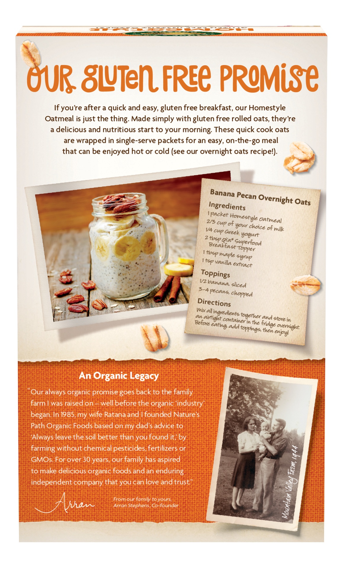 slide 4 of 6, Nature's Path Organic Homestyle Gluten Free Oatmeal 11oz Box, 8 ct