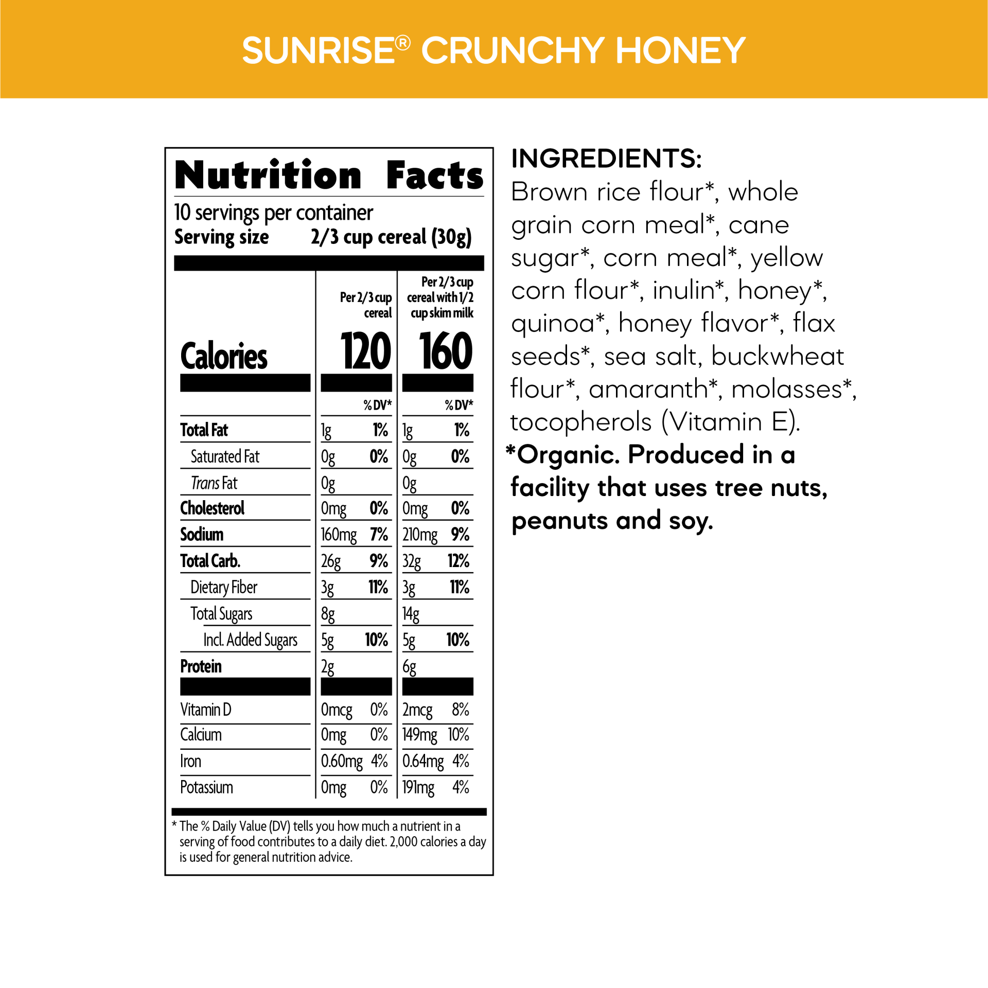 slide 3 of 6, Nature's Path Organic Sunrise Crunchy Cinnamon, 10.6 oz