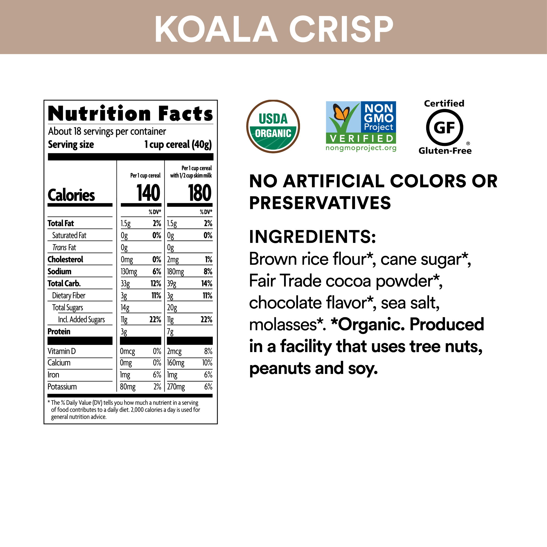 slide 7 of 7, Nature's Path Organic Nature's Path Envirokidz Organic Koala Crisp Cold Cereal 26oz EcoPac Bag, 25.6 oz