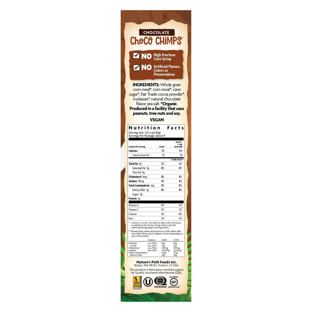 slide 2 of 4, Nature's Path Organic Nature's Path Envirokidz Organic Choco Chimps Cereal 10oz Box, 10 oz