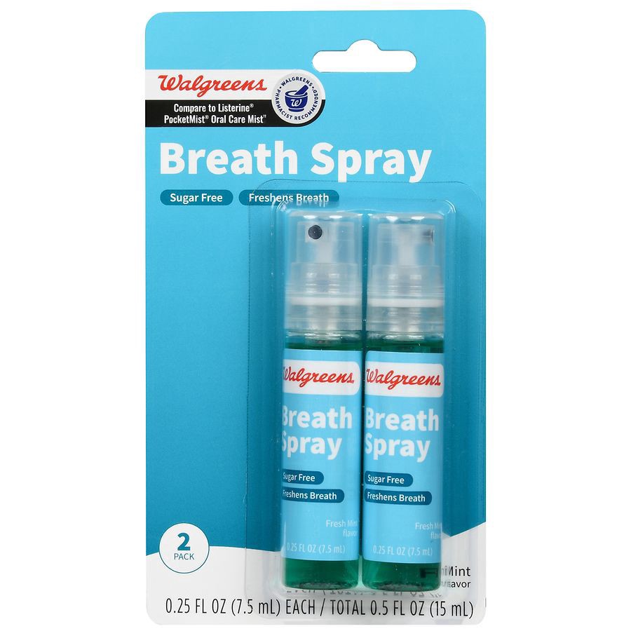 slide 1 of 5, Walgreens Fresh Mint Breath Spray, 2 ct; 0.3 fl oz