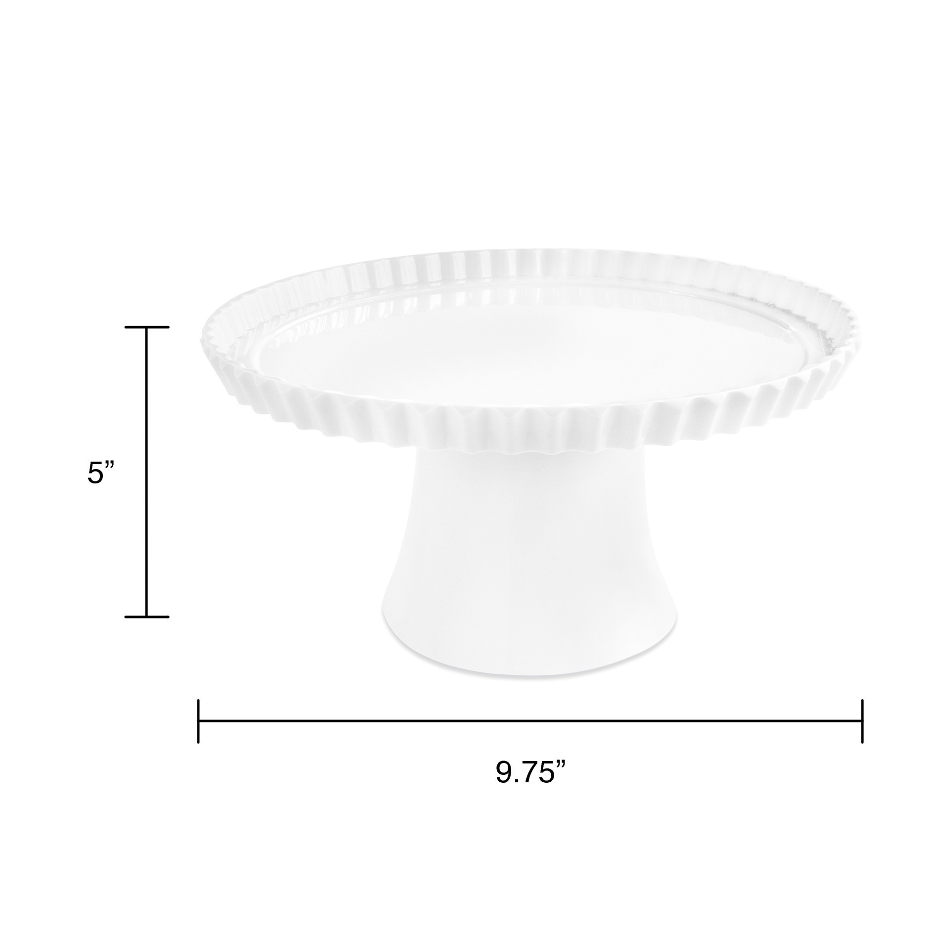 slide 5 of 5, 10" White Melamine Cake Stand By Celebrate It, 9.75 in x 9.75 in x 5 in