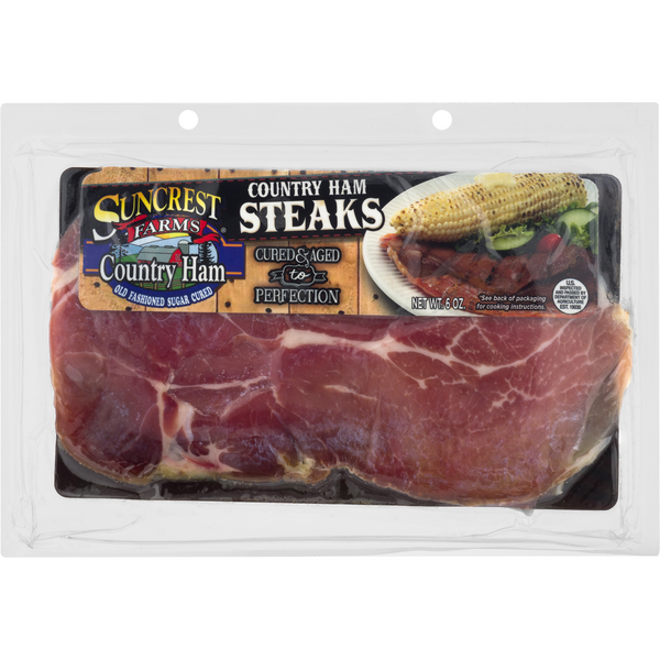 slide 1 of 1, Suncrest Farms Country Ham Steaks, 6 oz