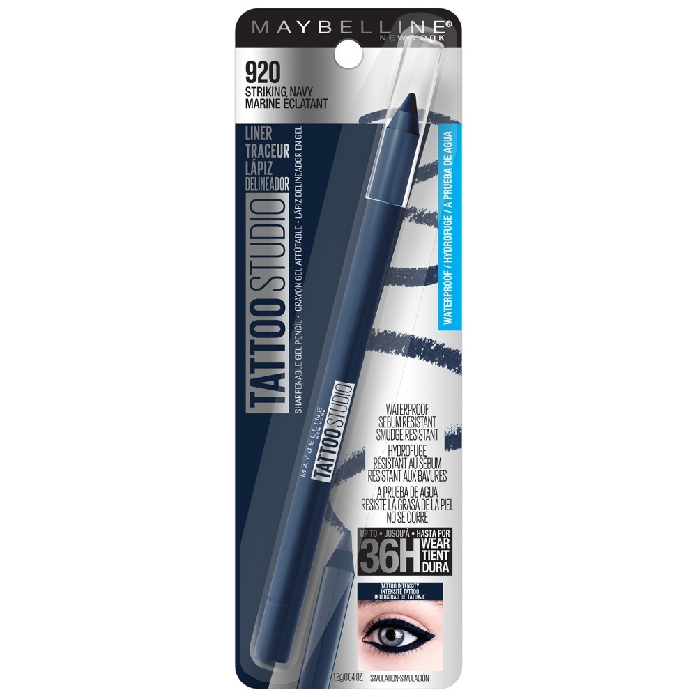 slide 4 of 7, Tattoo Studio Sharpenable Gel Pencil Waterproof Longwear Eyeliner - Striking Navy - 0.04oz, 04 oz