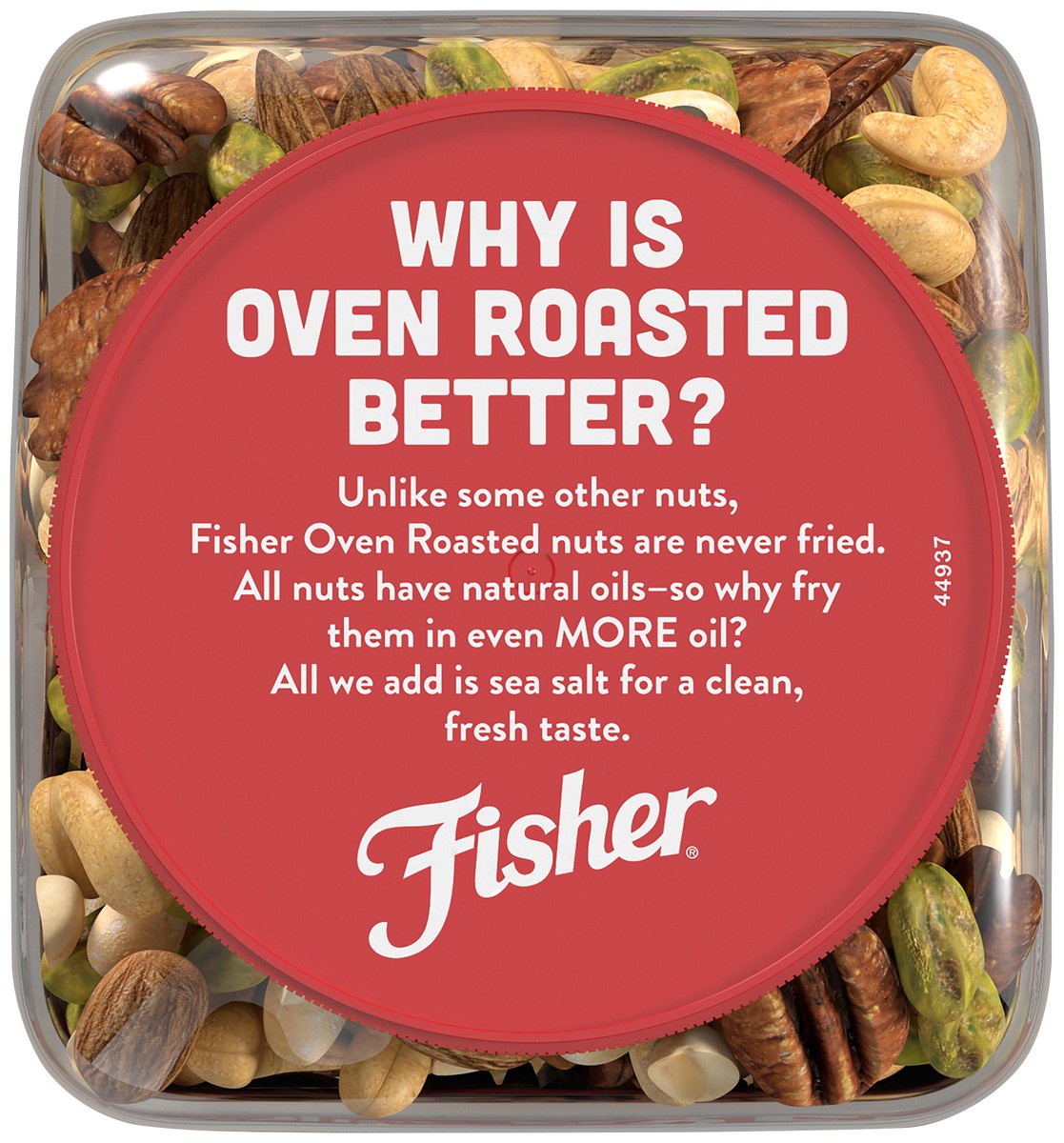 slide 7 of 9, Fisher Never Fried Oven Roasted with Sea Salt Mixed Nuts with Peanuts 24 oz, 24 oz