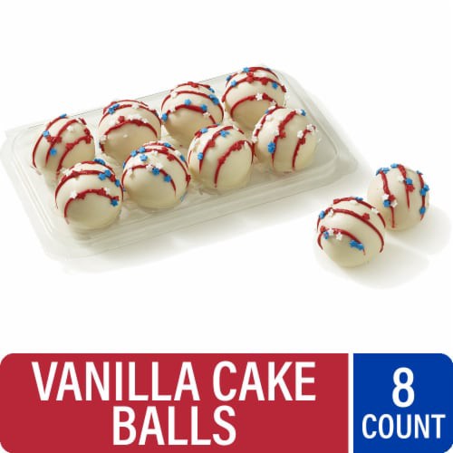 slide 1 of 1, Bakery Fresh Patriotic Vanilla Cake Balls, 8 ct / 10.23 oz, 8 ct