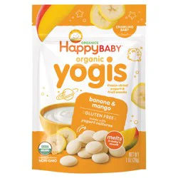 Happy Baby Organics Organic Yogis Freeze-Dried Yogurt & Fruit Snacks Banana Mango 1 oz UNIT